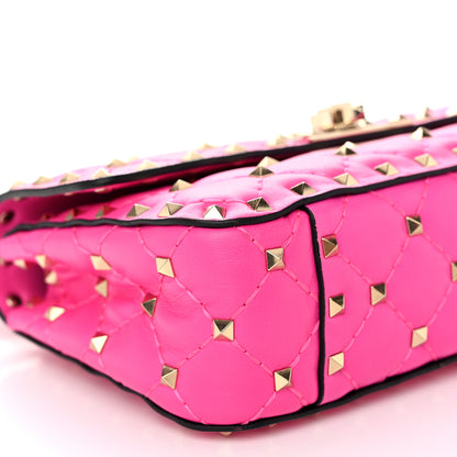 Valentino Garavani Nappa Small Rockstud Spike Shoulder Bag Shadow Pink 8 of 9