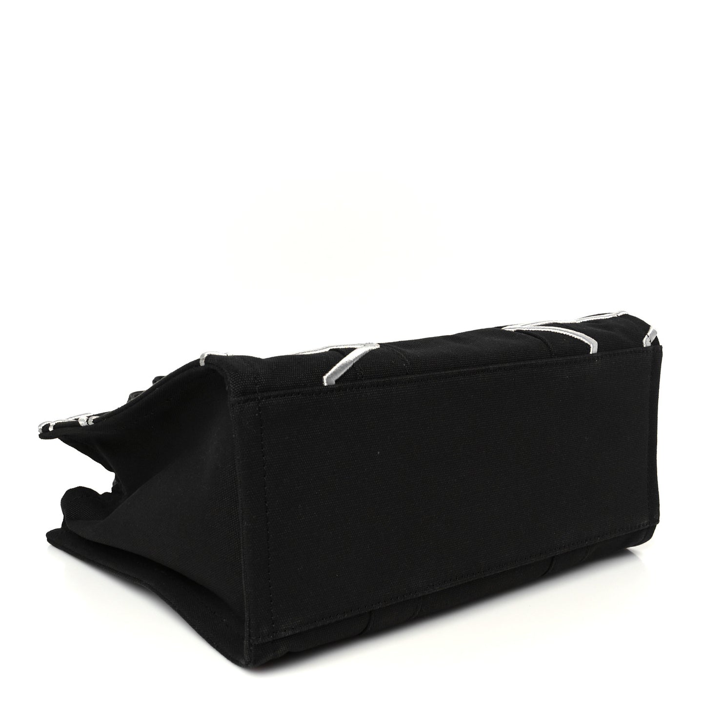 Canvas Embroidered Medium The Star Tote Bag Black