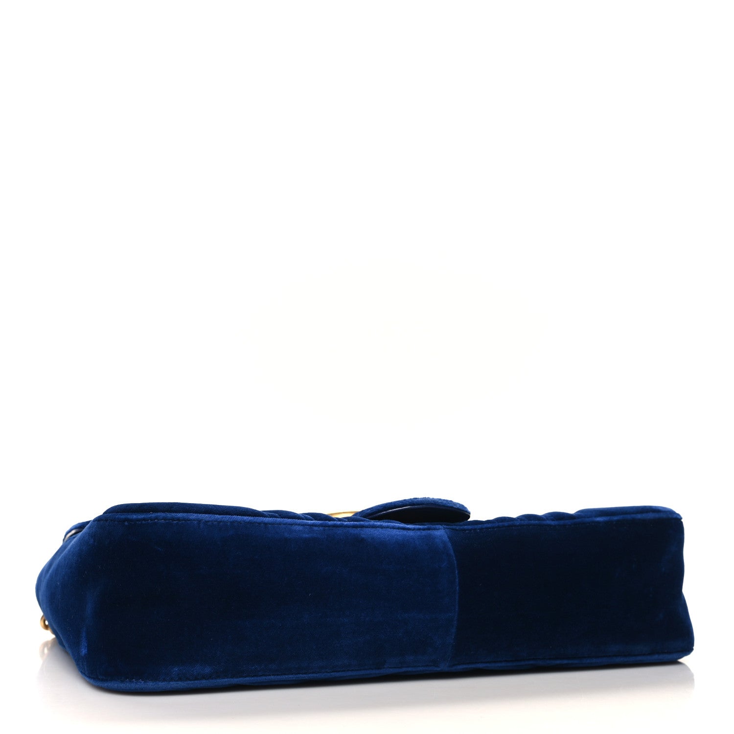 Gucci Velvet Matelasse Medium GG Marmont Shoulder Bag Cobalt Blue 4 of 11