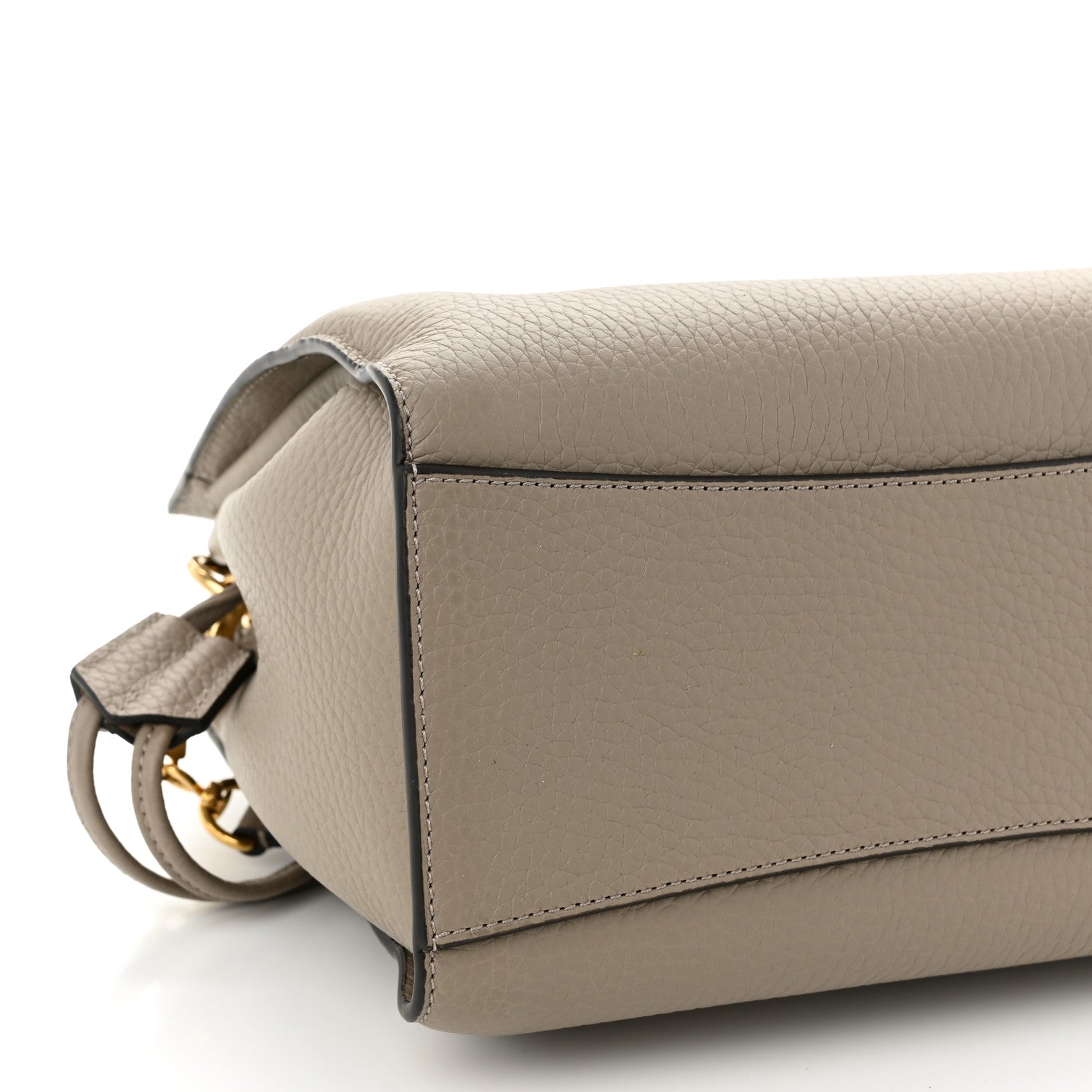 Mulberry Heavy Grain Small Iris Tote Powder Grey Dark Clay 6 of 7