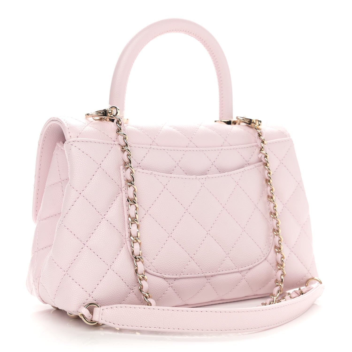 Chanel Caviar Quilted Mini Coco Handle Flap Light Pink 3 of 11