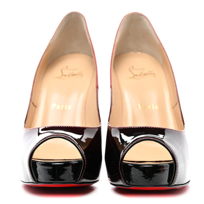 Christian Louboutin Patent Degrade New Very Prive 120 Pumps 36 Black Red 2 of 9