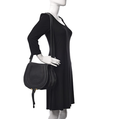 Chloe Calfskin Medium Marcie Round Crossbody Bag Black 2 of 11