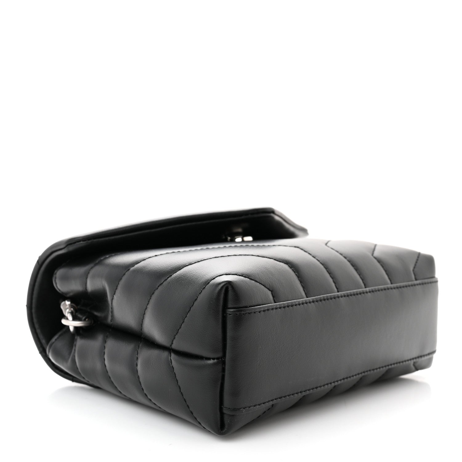 Saint Laurent Calfskin Y Quilted Monogram Toy Loulou Crossbody Bag Black 4 of 10