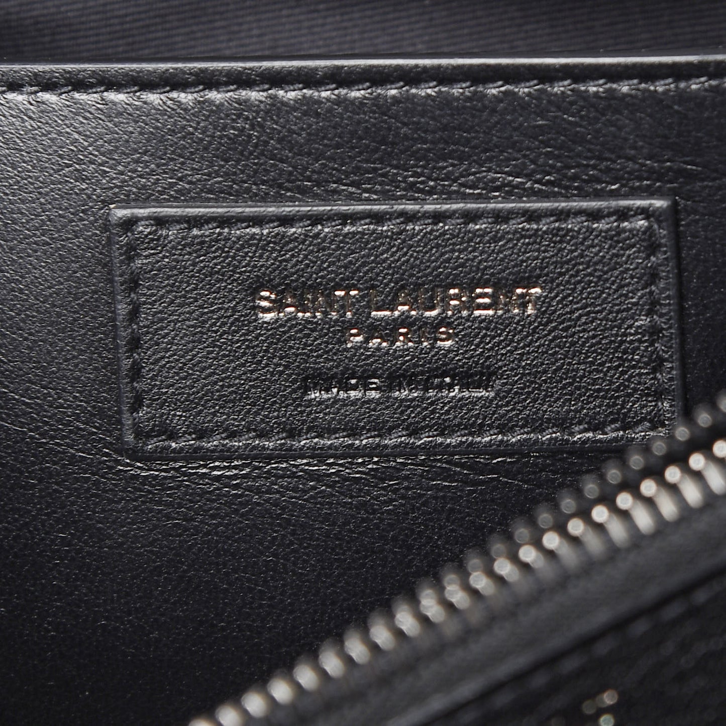 Sheepskin Matelasse Chevron Monogram Large College Satchel Black