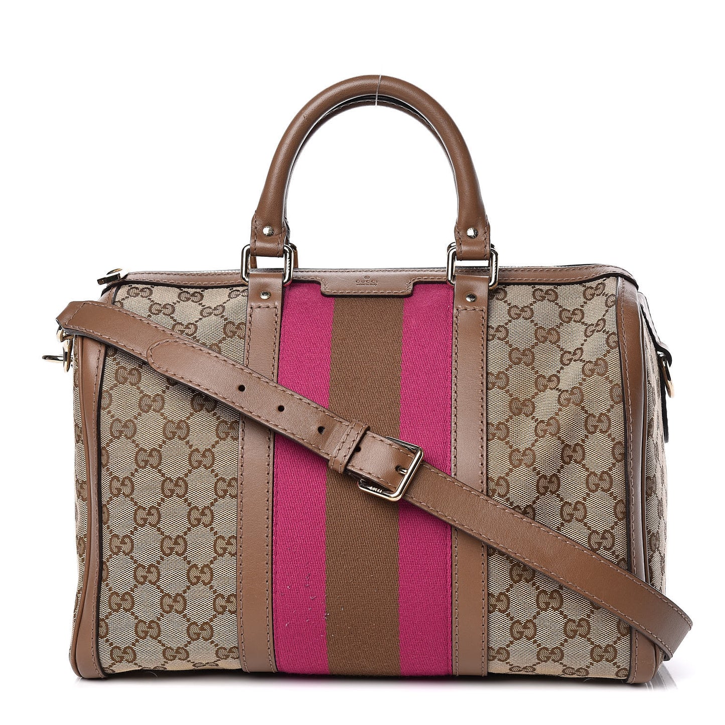 Monogram Vintage Web Medium Boston Maple Brown