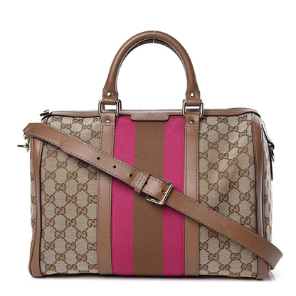 Gucci Monogram Vintage Web Medium Boston Maple Brown 1 of 18
