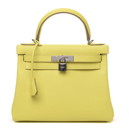 Hermes Evercolor Kelly Retourne 28 Lime 1 of 11