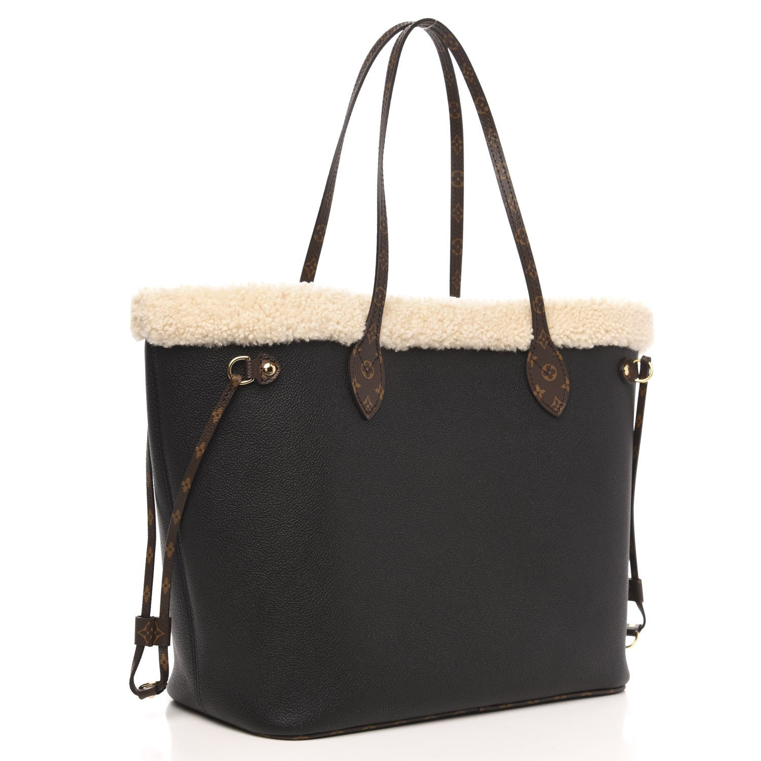 Louis Vuitton Calfskin Monogram Teddy Neverfull MM Black 4 of 10