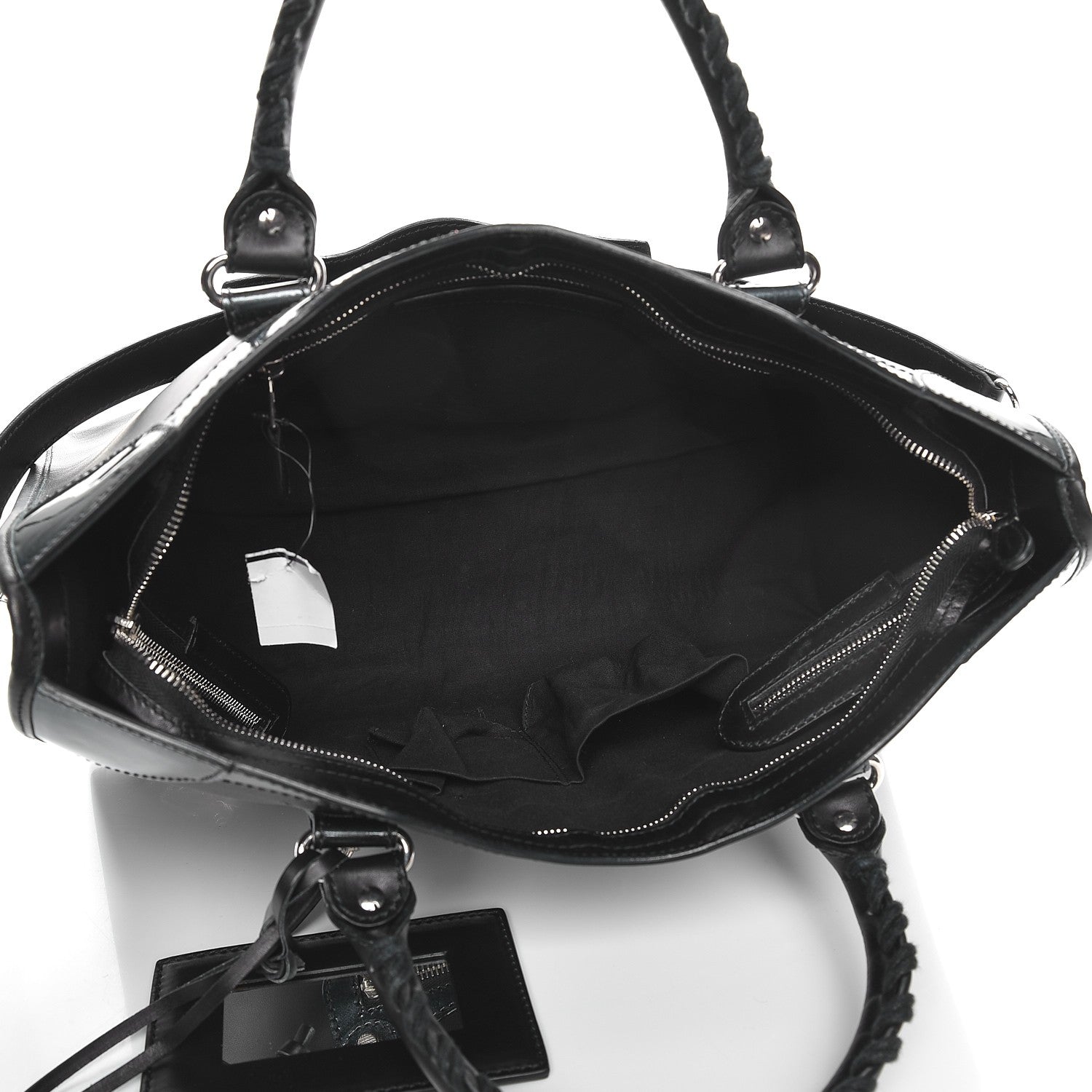 Balenciaga Smooth Calfskin Metallic Patent Giant 12 Silver Hardware City Black Gris 6 of 11
