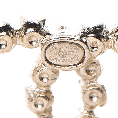 Chanel Crystal CC Earrings Gold 4 of 5