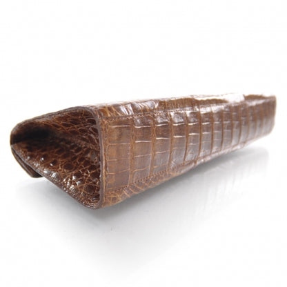 Nancy Gonzalez Crocodile Clutch Cognac 4 of 6