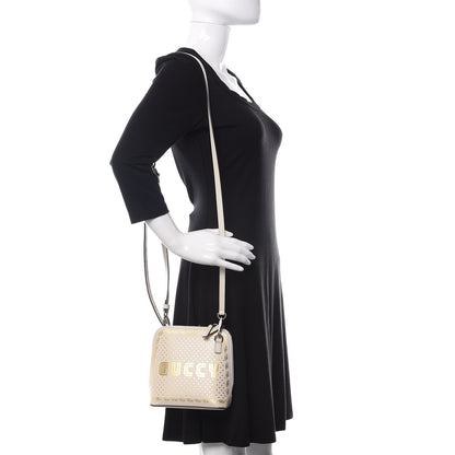 Gucci X SEGA Calfskin GUCCY Stars Mini Dome Shoulder Bag Mystic White Gold 2 of 10
