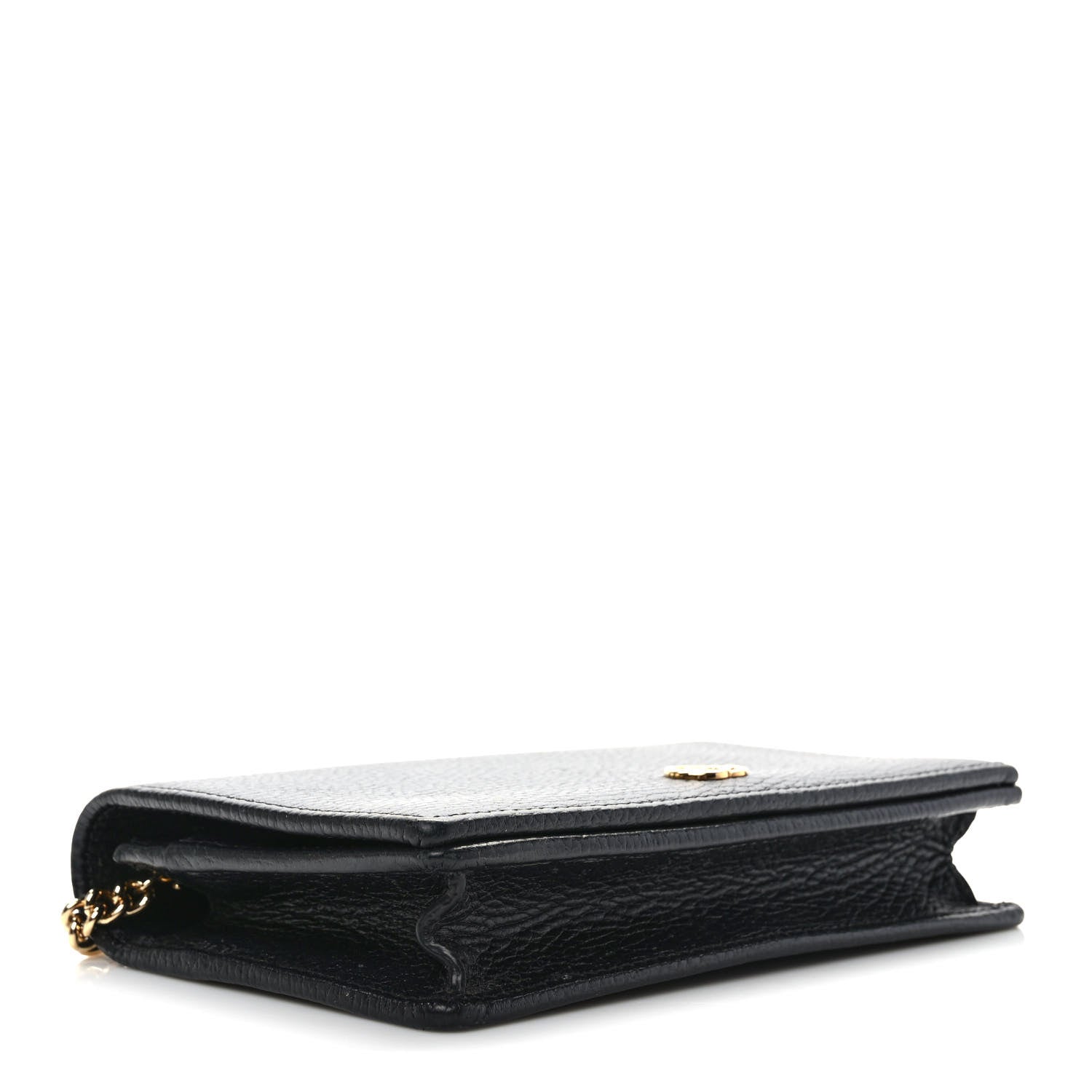 Gucci Calfskin Mini GG Marmont Chain Wallet Black 4 of 11