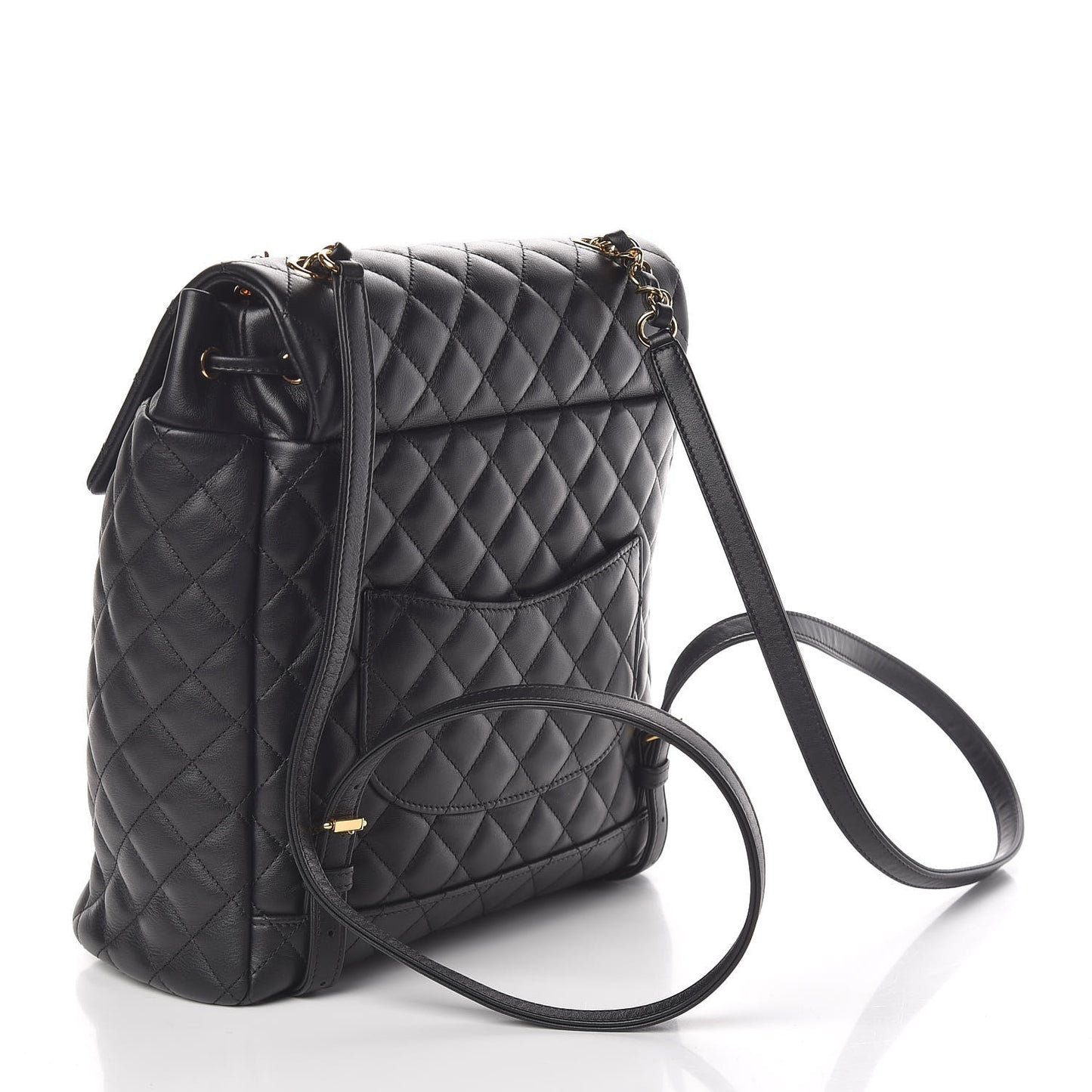 Calfskin Quilted Large Urban Spirit Backpack Black