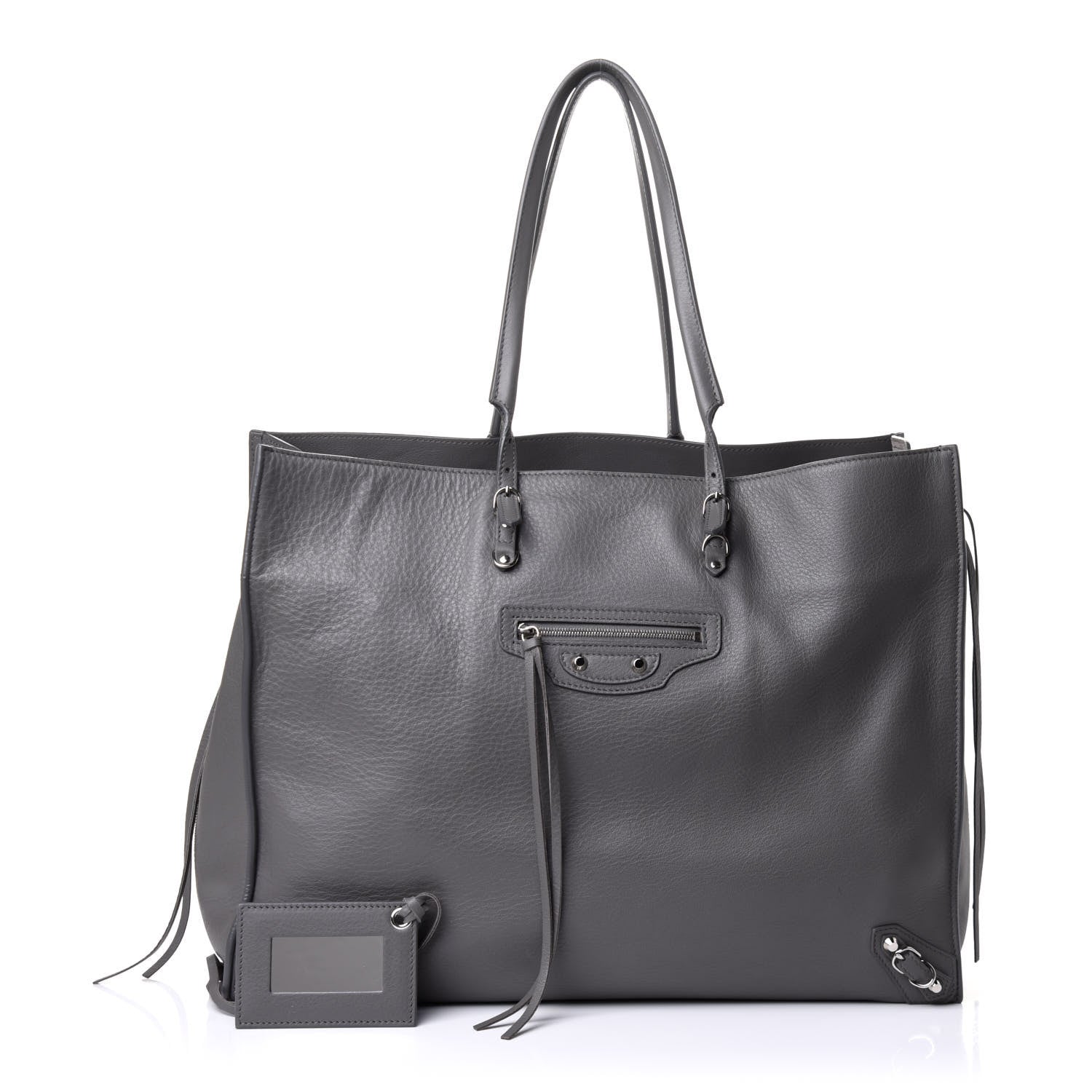 Balenciaga Veau Papier A4 Zip Around Tote Gris Acier 1 of 12