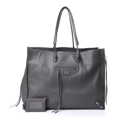 Balenciaga Veau Papier A4 Zip Around Tote Gris Acier 1 of 12