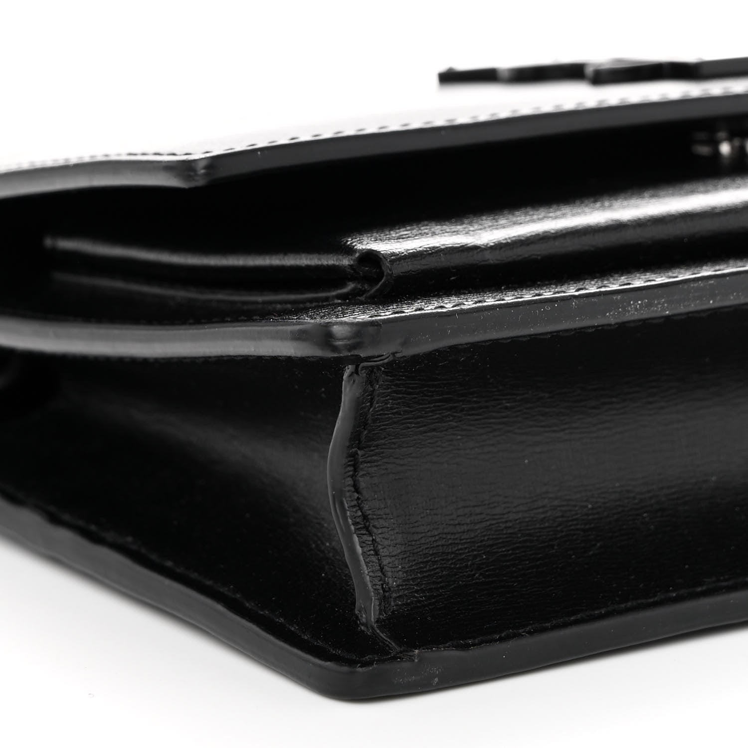 Saint Laurent Calfskin Monogram Sunset Chain Wallet Black 8 of 10