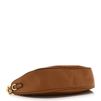 Prada Re-Nylon Saffiano Demi-lune Shoulder Bag Brandy 4 of 10