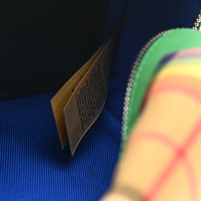 Burberry Vintage Rainbow Check Travel Pouch Antique Yellow Green 9 of 10