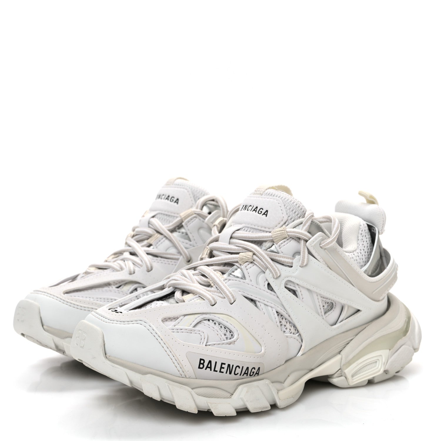 Balenciaga Rubber Mesh Fabric Monocolor Recycled Sole Womens Track Sneakers 35 White 4 of 8