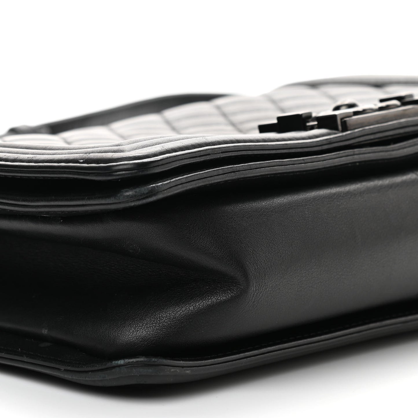 Calfskin Quilted Medium Boy Flap So Black