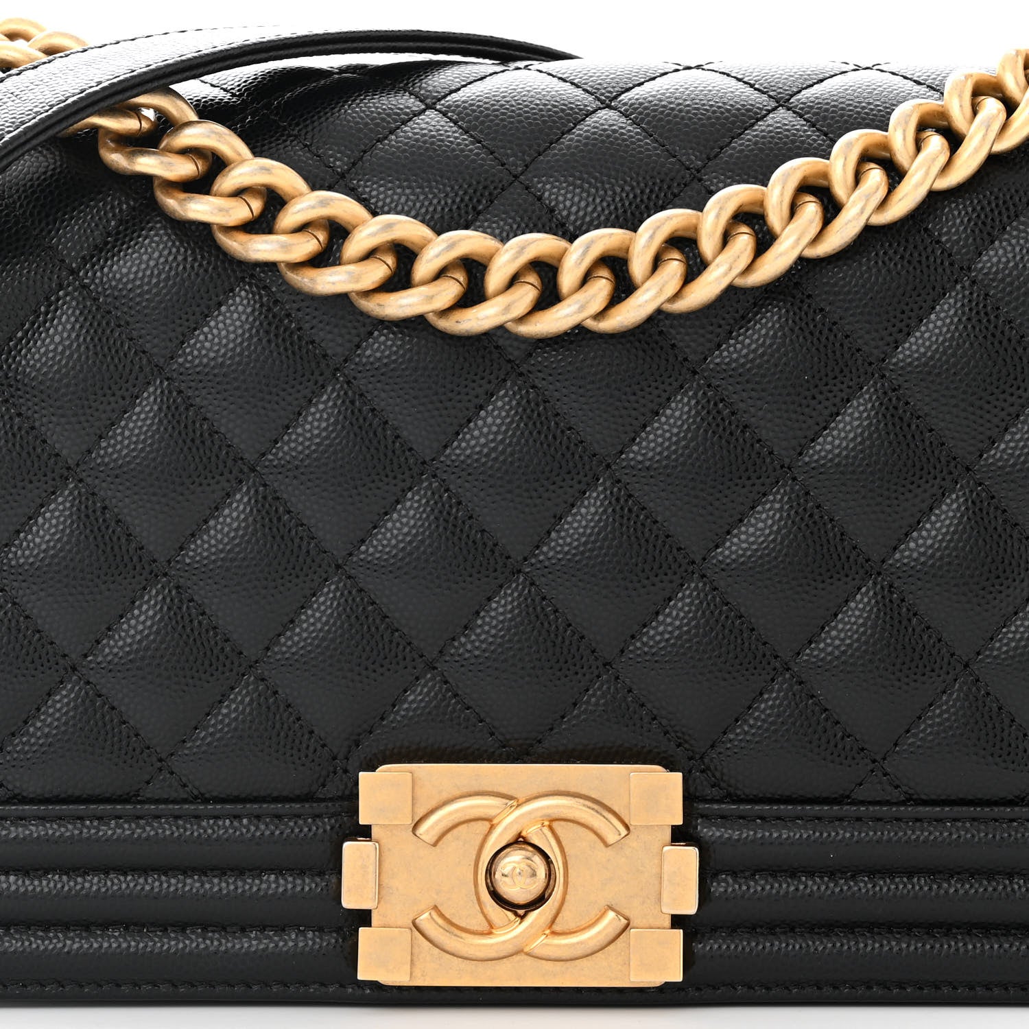 Chanel Caviar Quilted Medium Boy Flap Black 8 of 11