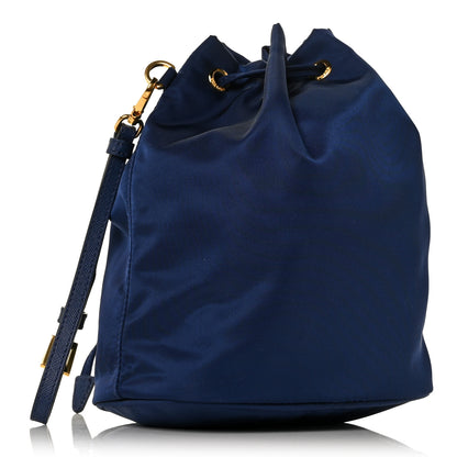 Prada Saffiano Tessuto Nylon Bucket Wristlet Royal 2 of 7