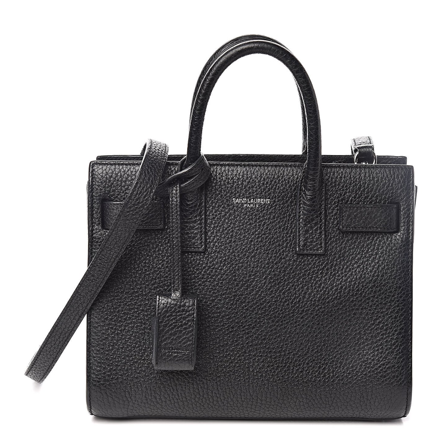 Grained Calfskin Nano Sac De Jour Black
