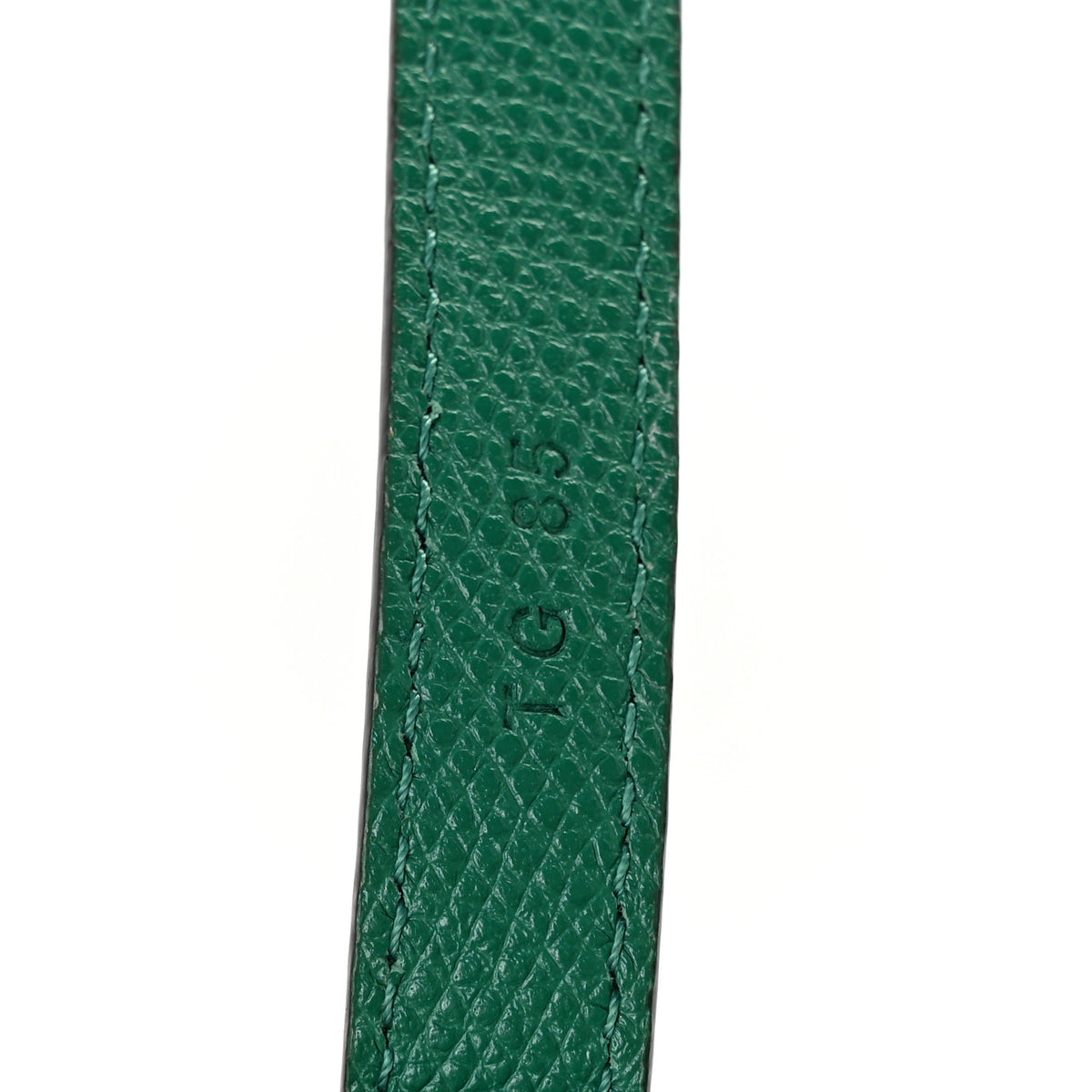 Grainy Calfskin VSling Belt Bag English Green