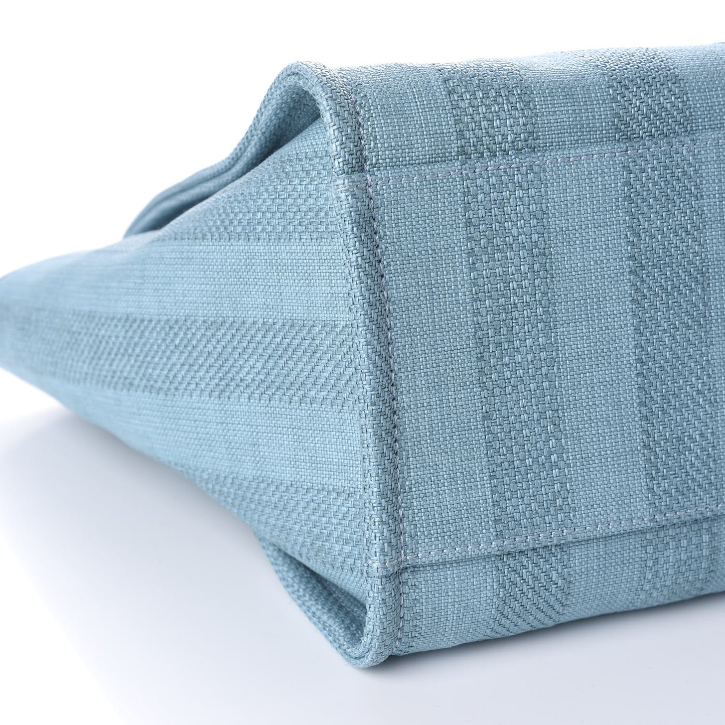 Mixed Fibers Striped Medium Deauville Tote Blue