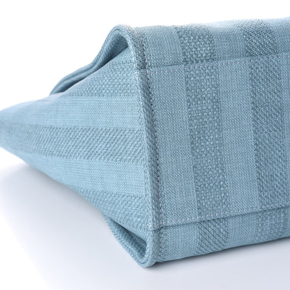 Chanel Mixed Fibers Striped Medium Deauville Tote Blue 6 of 11