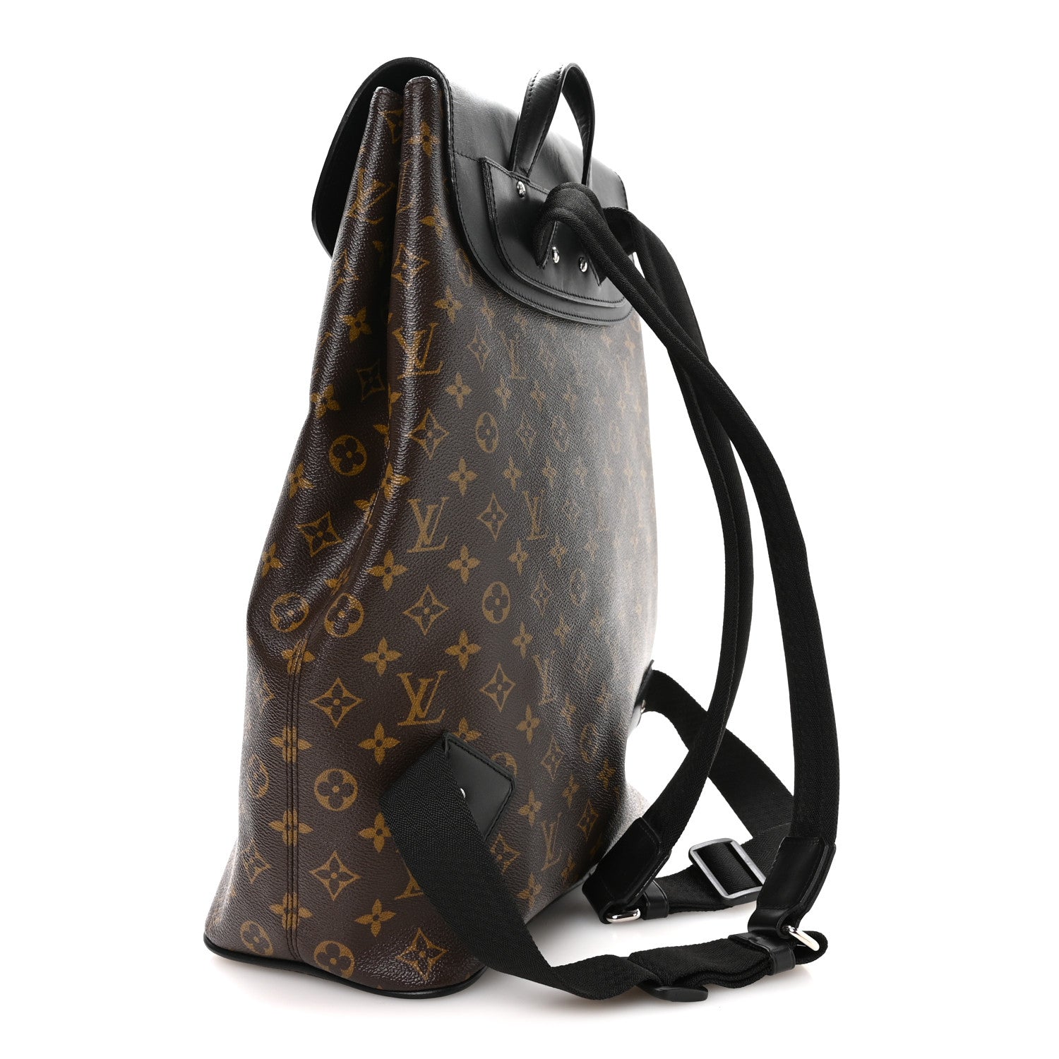 louis vuitton backpack palk monogram macassar Canvas GHW The pairing of monogram macassar canvas with black cowhide Louis Vuitton Backpack Palk Monogram