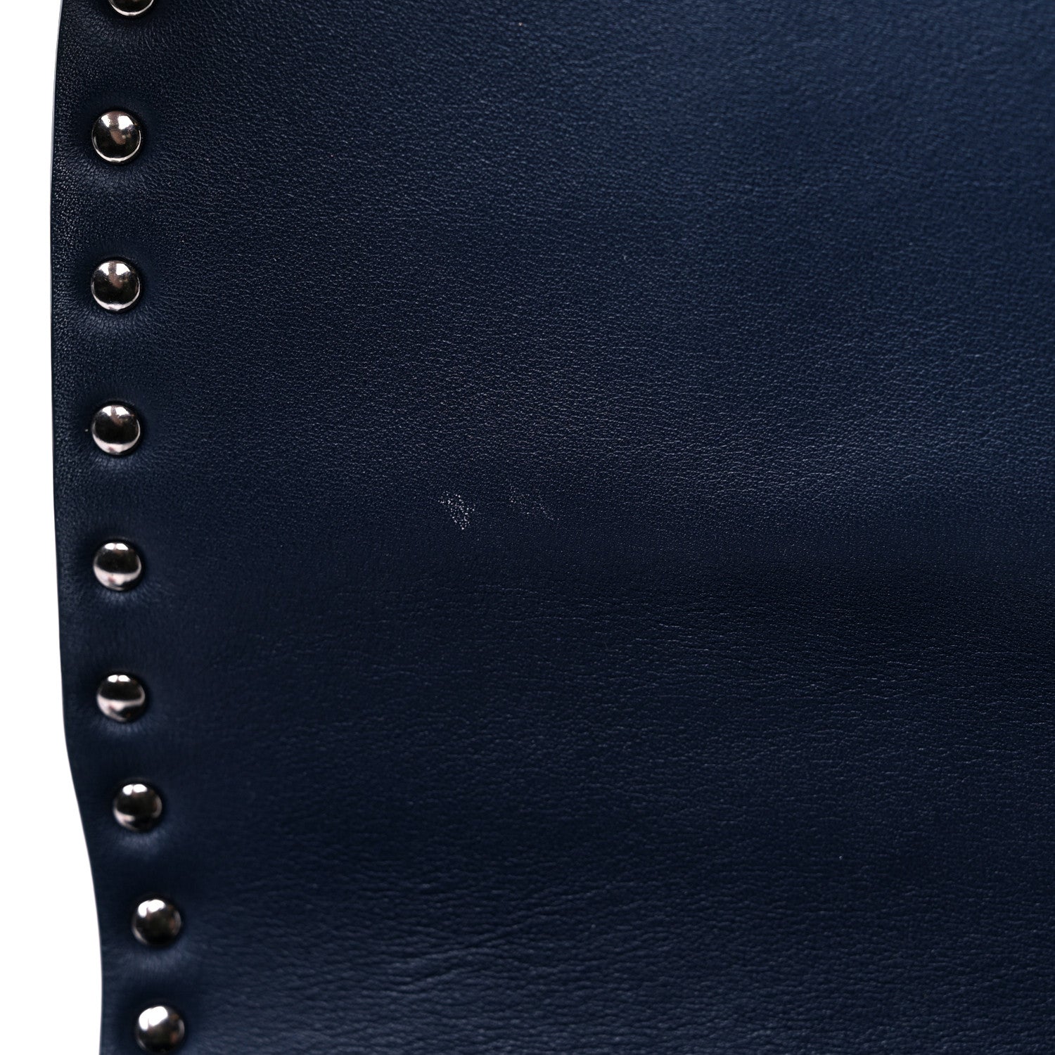 Valentino Garavani Vitello Colorblock Large Free Rockstud Halfmoon Saddle Bag Marine White 8 of 12