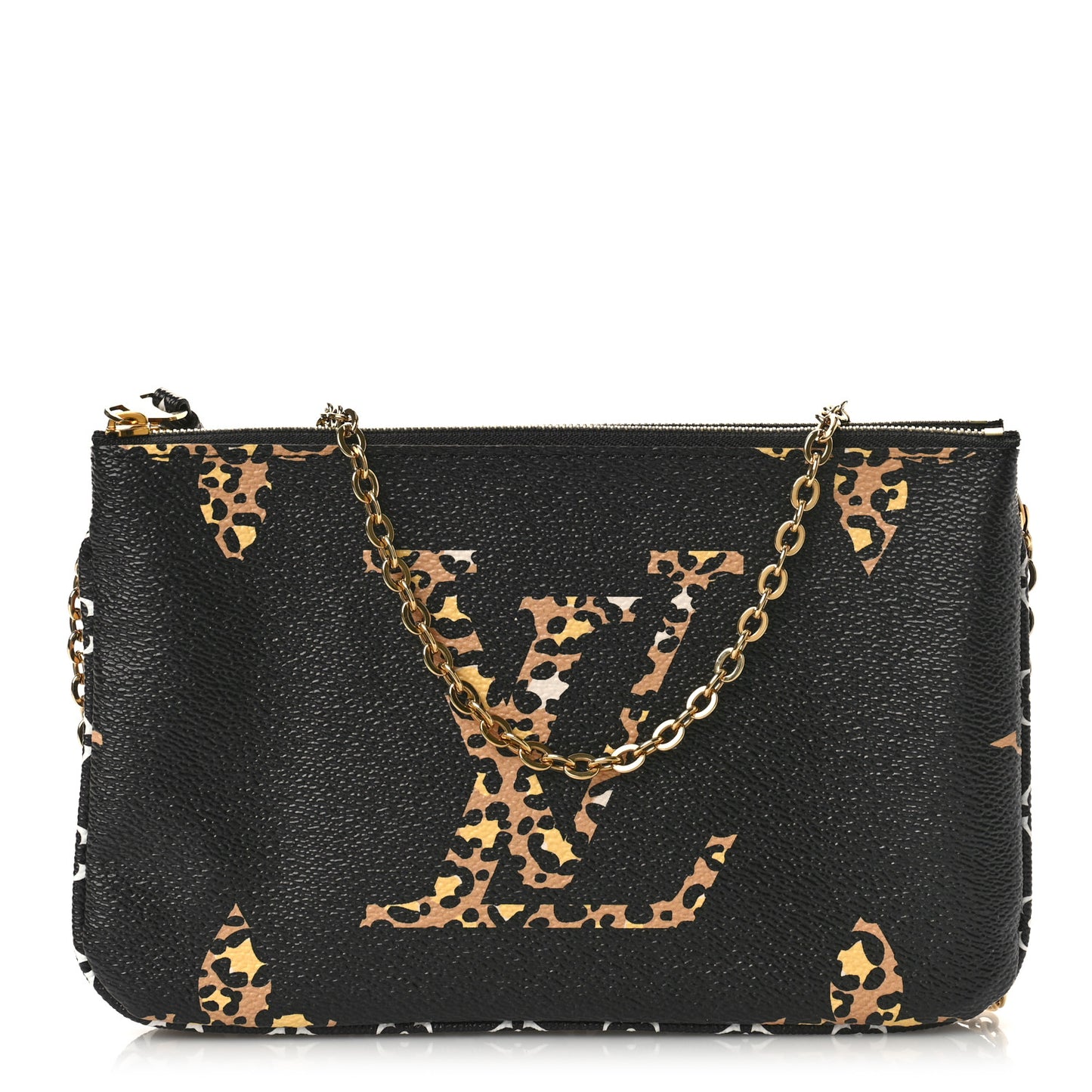 Monogram Giant Jungle Pochette Double Zip Black