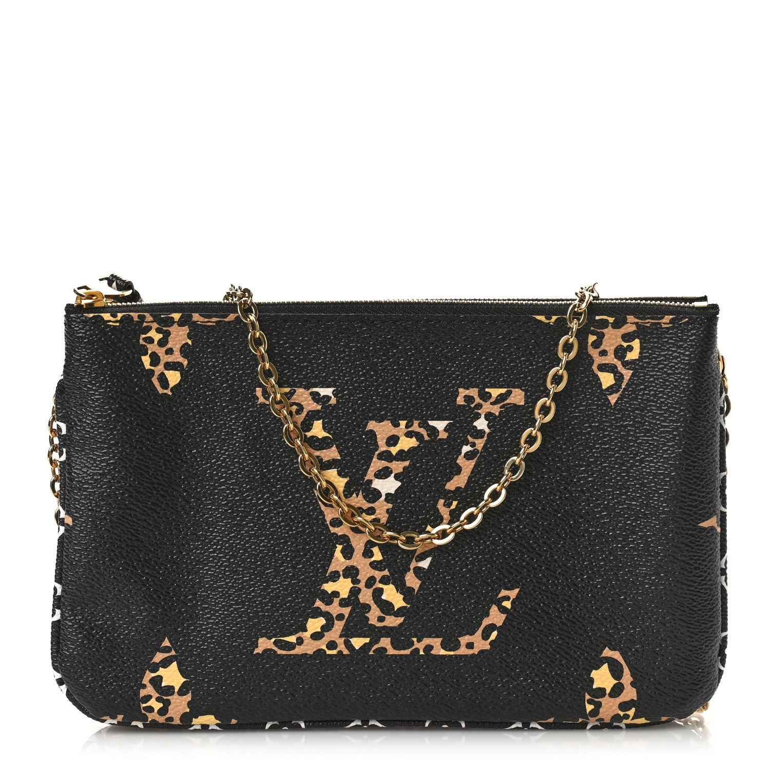Louis Vuitton Monogram Giant Jungle Pochette Double Zip Black 1 of 8