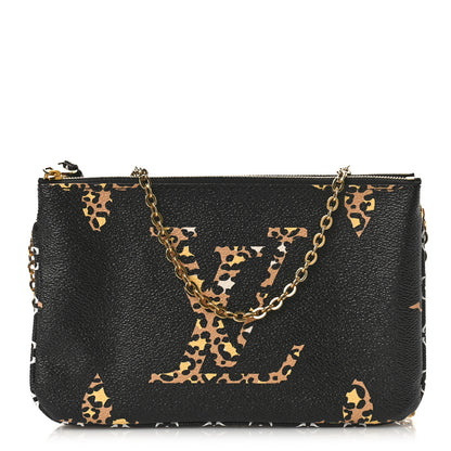 Louis Vuitton Monogram Giant Jungle Pochette Double Zip Black 1 of 8