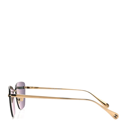 Chanel Titanium Cat Eye CC Sunglasses 4286-T Black 3 of 8