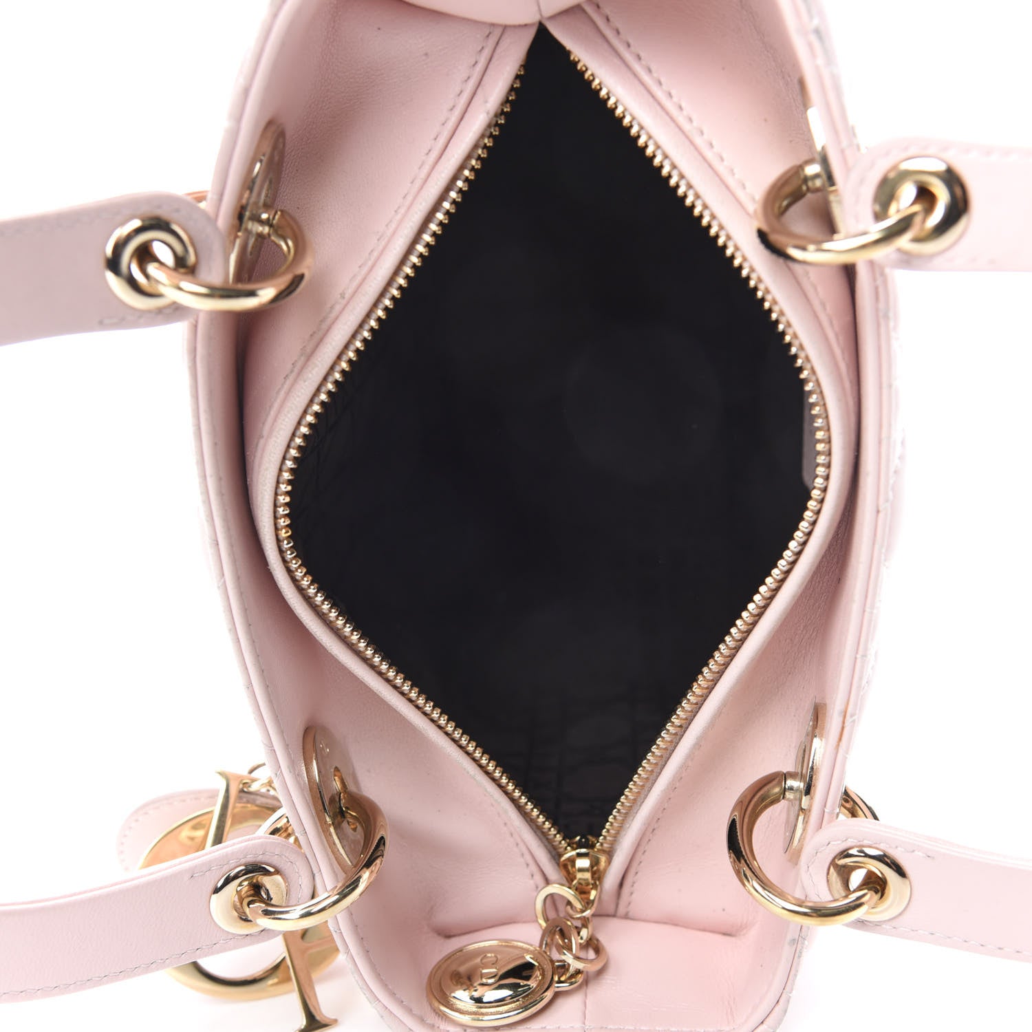 Christian Dior Lambskin Cannage Medium Lady Dior Light Pink 5 of 12