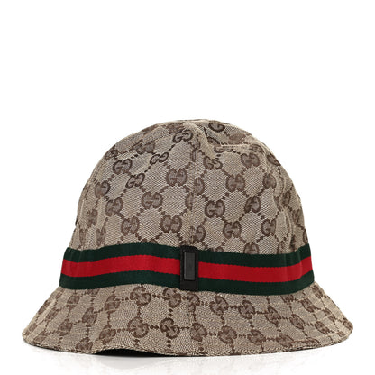 Gucci Monogram Web Bucket Hat L Brown 3 of 7