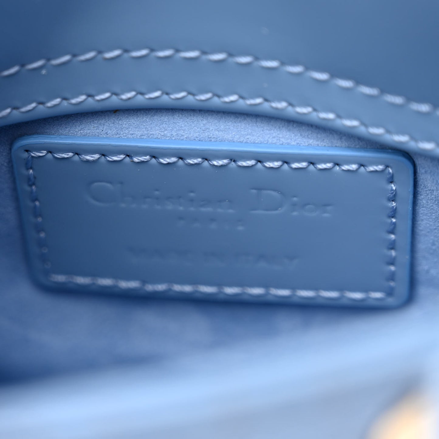 Patent Cannage Micro Lady Dior Cornflower Blue