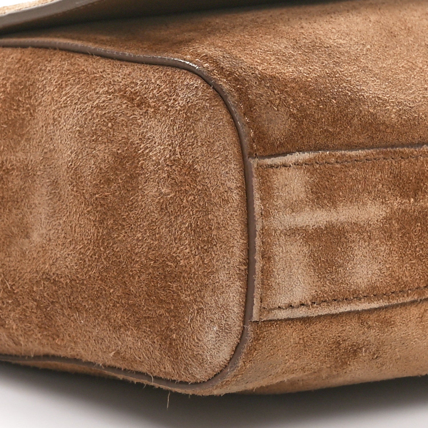 Saint Laurent Smooth Calfskin Suede Medium Reversible Monogram Kate Satchel Light Ochre 9 of 10