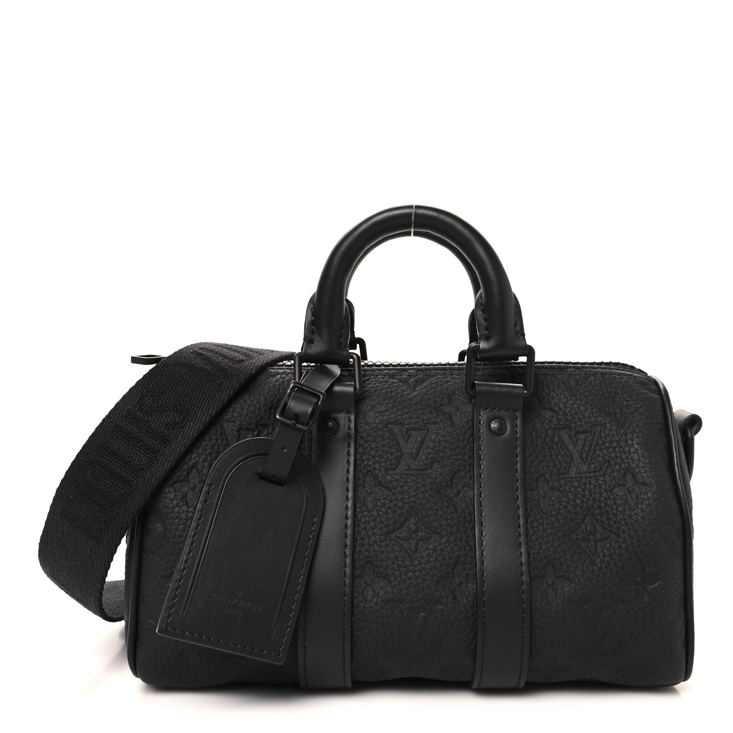 Louis Vuitton Monogram Taurillon Keepall Bandouliere 25 Black 1 of 9