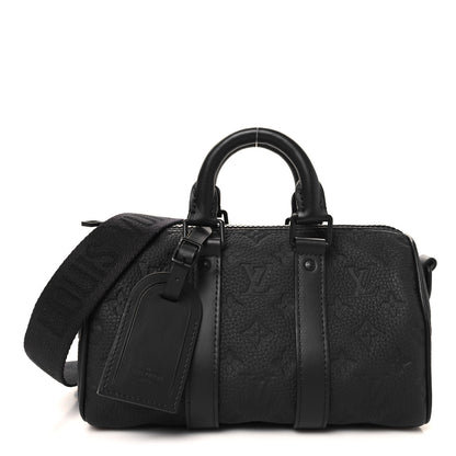 Louis Vuitton Monogram Taurillon Keepall Bandouliere 25 Black 1 of 9