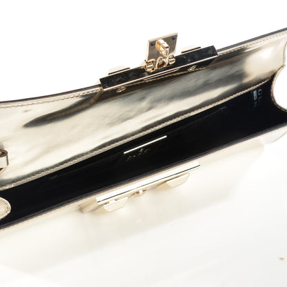 Gucci Patent Padlock Clutch Gold 5 of 7