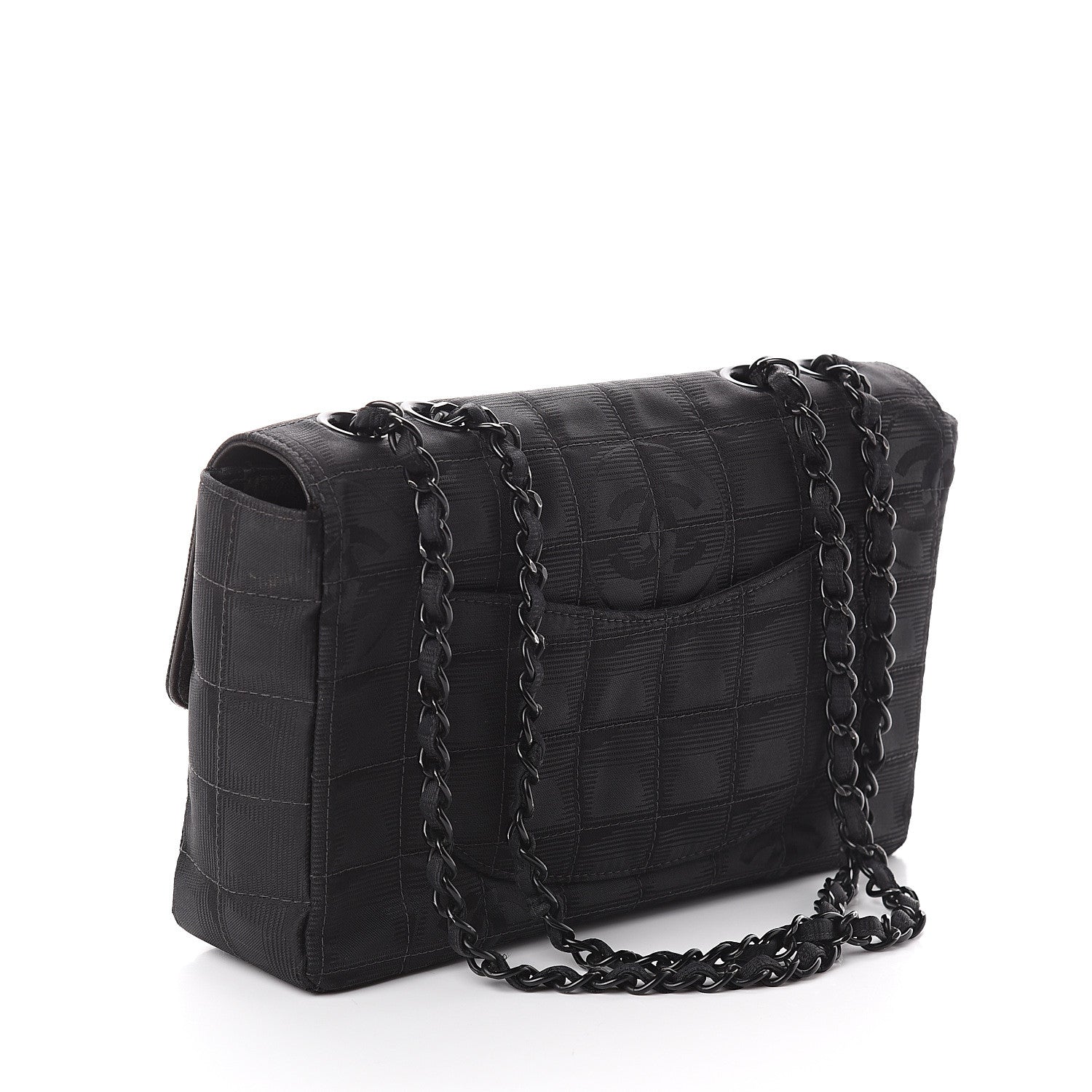 Chanel Nylon Medium Travel Flap Black 2 of 9