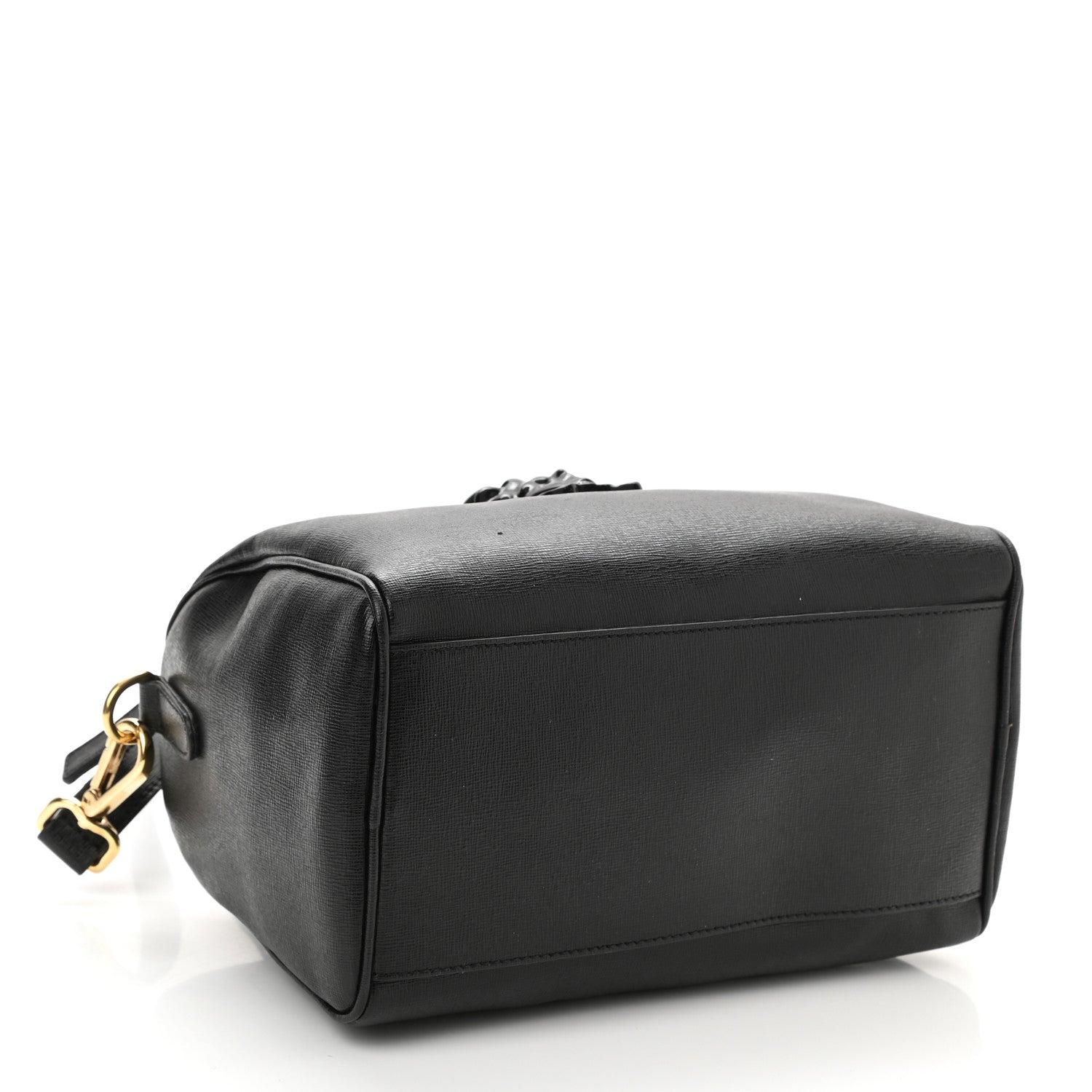 Versace Saffiano Calfskin Palazzo Duffle Bag Black 4 of 10
