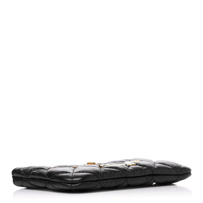 Chanel Aged Calfskin Quilted Small Lucky Charms Cosmetic Case Black 3 of 4