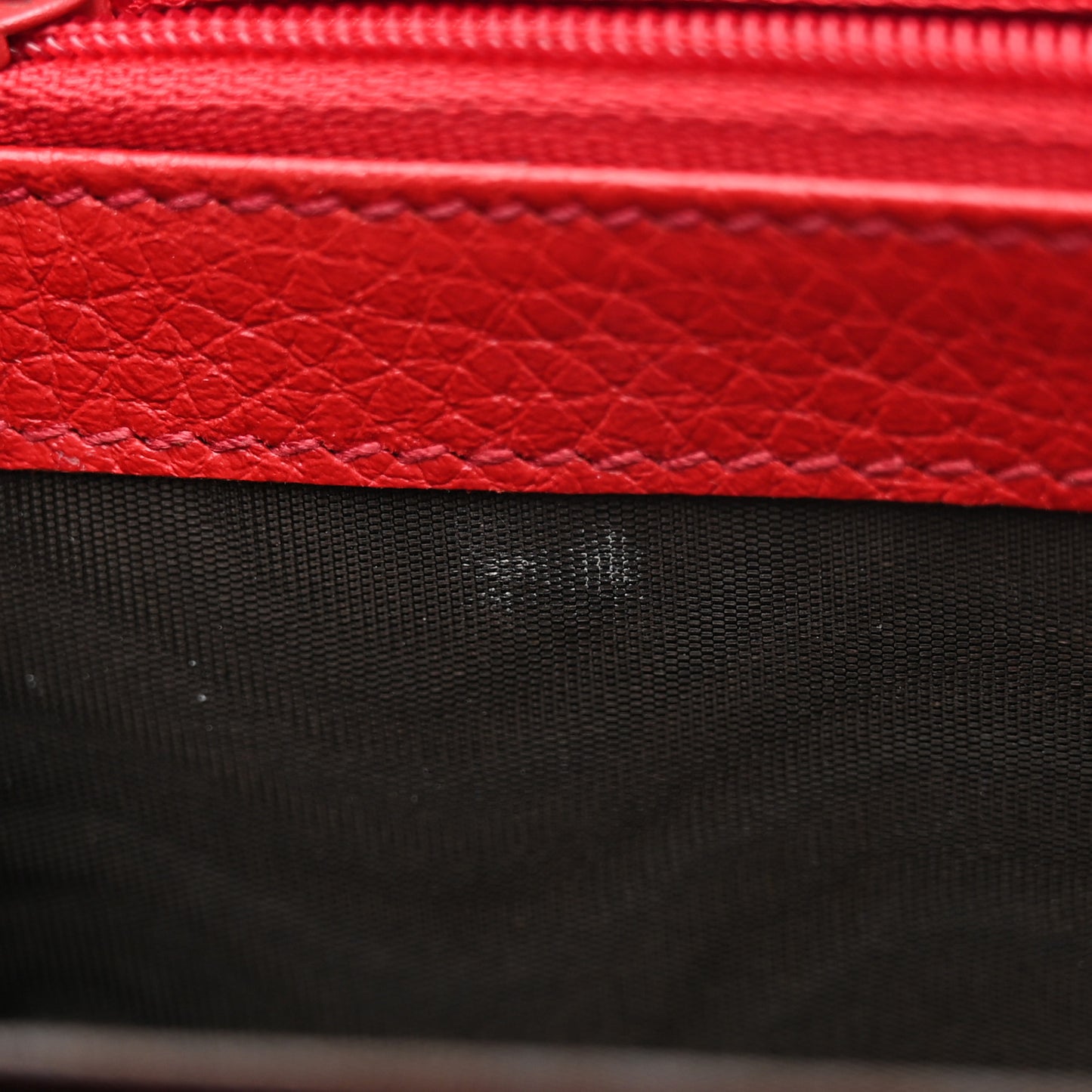 Pebbled Calfskin Soho Zip Around Wallet Red