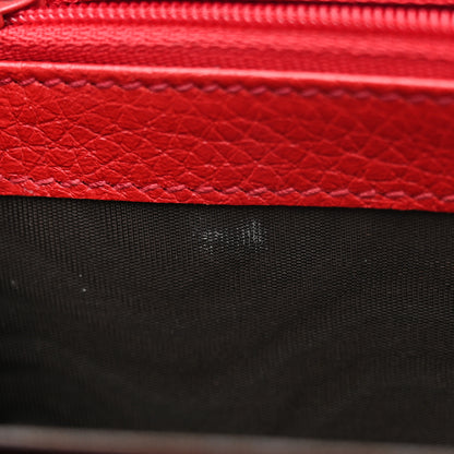 Gucci Pebbled Calfskin Soho Zip Around Wallet Red 9 of 14
